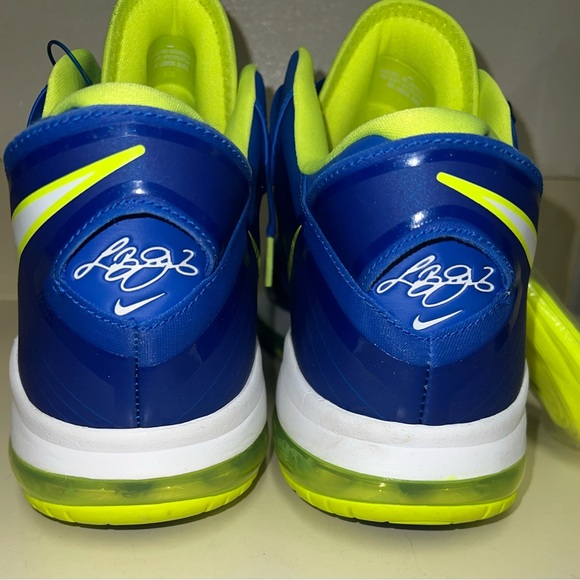 Nike Lebron 8 V/2 Low Blue & Volt Sneakers, Size 15 - Picture 5 of 13